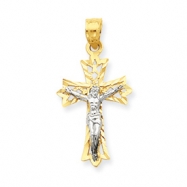 Picture of 10k & Rhodium Filigree Crucifix Charm
