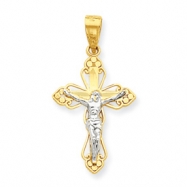Picture of 10k & Rhodium Filigree Crucifix Charm
