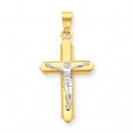 Picture of 10k & Rhodium Crucifix Pendant