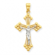 Picture of 10k & Rhodium Crucifix Pendant