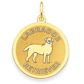 Picture of 14k Labrador Retriever Disc Charm