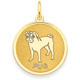 Picture of 14k Pug Disc Charm