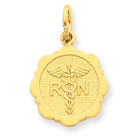 Picture of 14k Registered Nurse Disc Charm