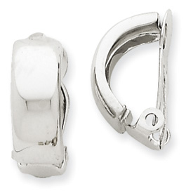 Picture of 14k White Gold Polished Non-pierced Omega Back Earrings
