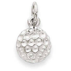 Picture of 14k White Gold Golf Ball Charm