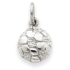Picture of 14k White Gold Soccer Ball Charm