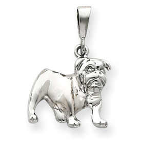Picture of 14k White Gold Bulldog Pendant