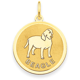 Picture of 14k Beagle Disc Charm