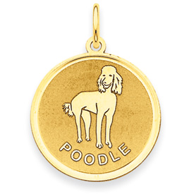 Picture of 14k Poodle Disc Charm