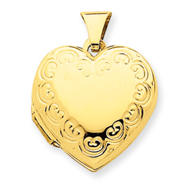 Picture of 14k Domed Heart Locket