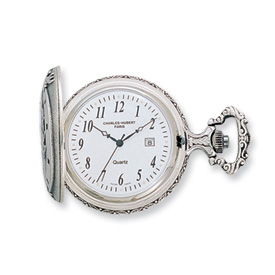 Picture of Charles Hubert Anodized Finish Horses Pocket Watch