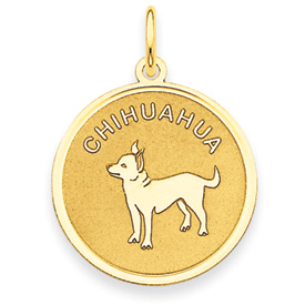 Picture of 14k Chihuahua Disc Charm