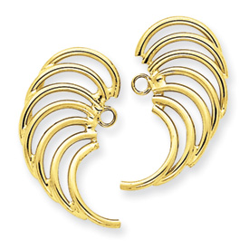 Picture of 14k Polished Swirl Shaped Earring Jackets