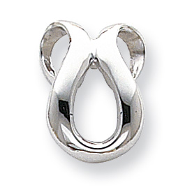 Picture of 14k White Gold Fits up to 2.25mm Regular & 4mm Fancy/Reversible Fancy Omega