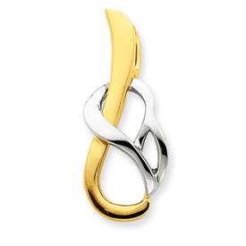 Picture of 14k Two-Tone Fancy Omega Slide