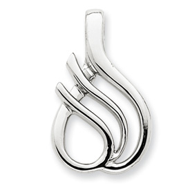 Picture of 14k White Gold Fits up to 3mm Regular & 6mm Fancy/Reversible Fancy Omega Sl