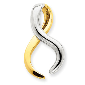 Picture of 14k Two-Tone Fits up to 4mm Regular & 6mm Fancy/Reversible Fancy Omega Slid