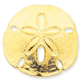 Picture of 14k Polished Fits up to 10mm & 8mm Medium Sand dollar Slide