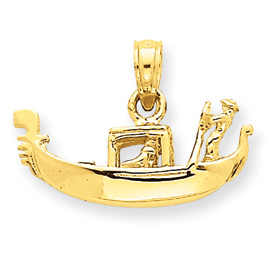Picture of 14k Solid Polished 3-Dimensional Gondola Pendant