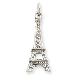 Picture of 14k White Gold Solid Polished Eiffel Tower Charm