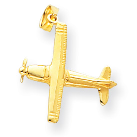 Picture of 14k 3-D High-Wing Airplane Pendant