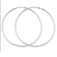 Picture of 14K White Gold 1.5x47mm Polished Endless Hoop Earrings