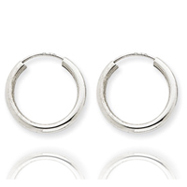 Picture of 14K White Gold 2x17mm Polished Endless Hoop Earrings