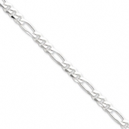 Picture of Sterling Silver 5.25mm Figaro Chain Bracelet