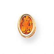 Picture of 14k 7x5mm Oval Citrine bezel pendant