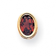 Picture of 14k 7x5mm Oval Garnet bezel pendant