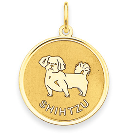 Picture of 14k Shih Tzu Disc Charm