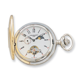 Picture of Charles Hubert 14k Gold-plated Off White Dial Pocket Watch