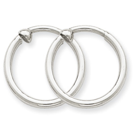 Picture of 14k White Gold Non-pierced Hoop Earrings