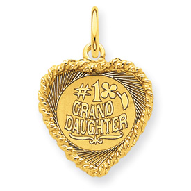 Picture of 14k #1 Granddaughter Disc Charm