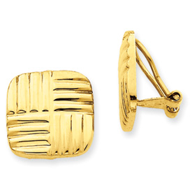 Picture of 14k Non-pierced Basket weave Earrings