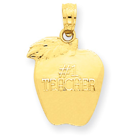 Picture of 14k #1 Teacher Apple Pendant