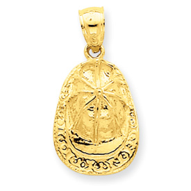 Picture of 14k 3-D Firefighter Hat Pendant