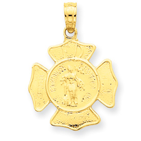 Picture of 14k Small St. Florian Badge Pendant