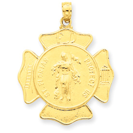 Picture of 14k Large St. Florian Badge Pendant