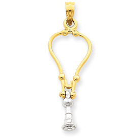 Picture of 14k Two-Tone 3-D Stethoscope Pendant