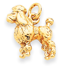 Picture of 14k Solid 3-Dimensional Poodle Charm
