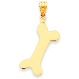 Picture of 14k Solid Polished Dog Bone Charm