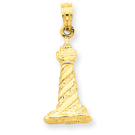 Picture of 14k 3-D Cape Hatteras Lighthouse Pendant