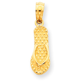 Picture of 14k 3-D Hawaii Flip-Flop Pendant