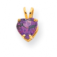Picture of 14k 7mm Heart Amethyst pendant