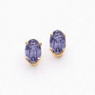 Picture of 14k 6x4mm Oval Tanzanite earring