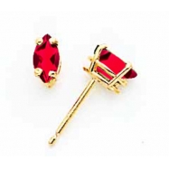 Picture of 14k 6x3mm Marquise Ruby earring