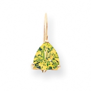 Picture of 14k 7mm Trillion Peridot leverback earring