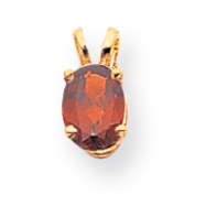 Picture of 14k 7x5mm Oval Garnet pendant
