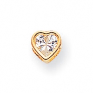 Picture of 14k 5mm Heart Cubic Zirconia bezel pendant